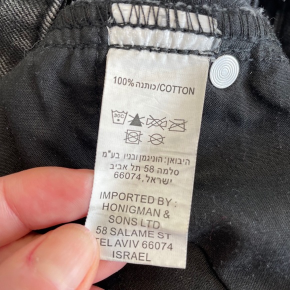 Faded Black Destroyed Jean Shorts - Picture 4 of 6